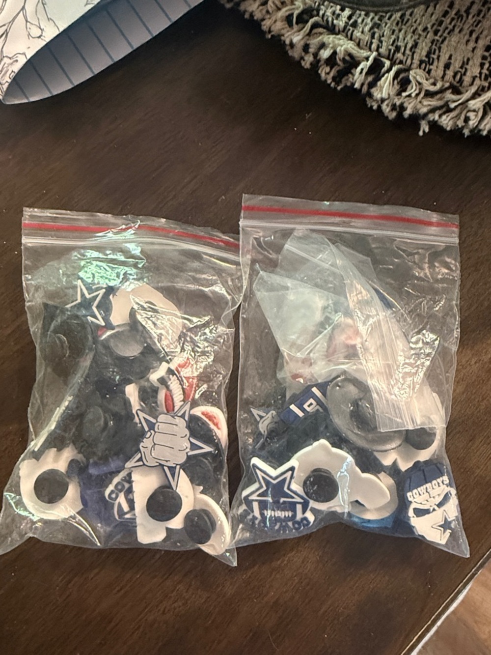 Dallas Football Themed Shoe Charms - Blue and White Party Pack